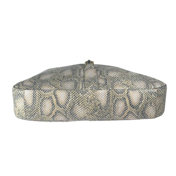 G.I.L.I. Verona hobo in snakeskin embossed print with gold hardware NWOT - Picture 4 of 10
